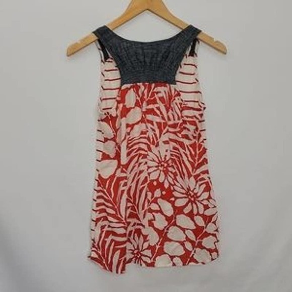 One September denim red white tank top - Picture 14 of 15